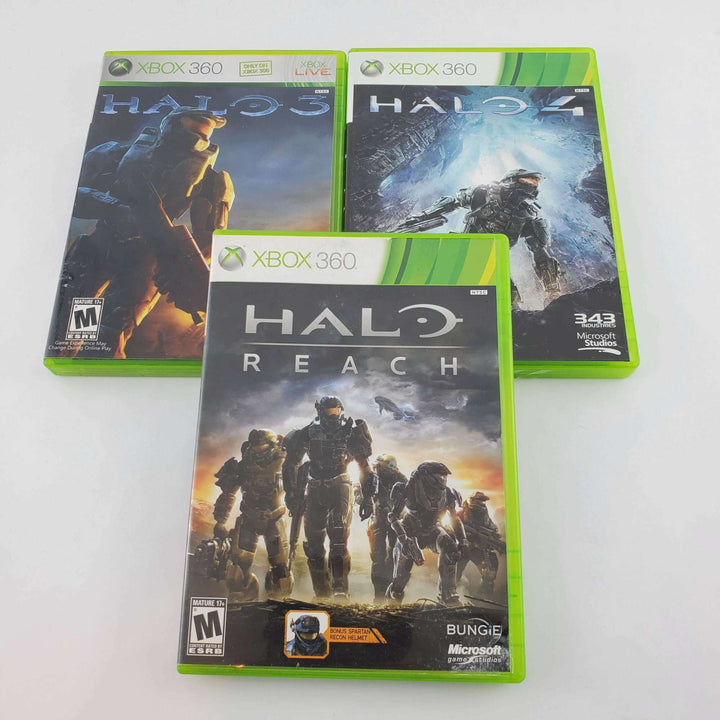 Xbox 360 Console Bundle: Halo 3, 4 & Reach | Retrolio Games