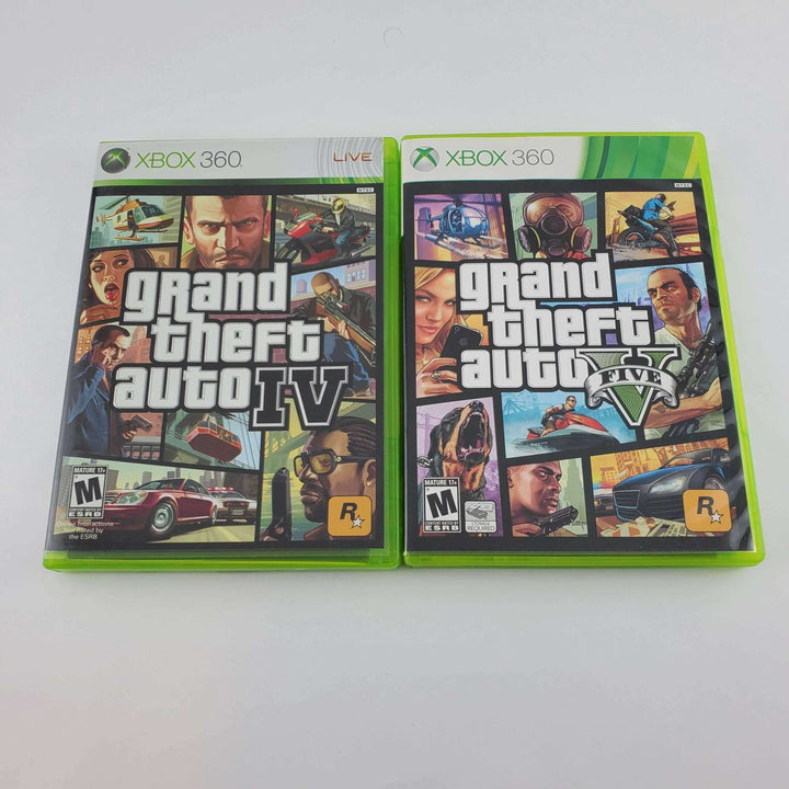 Xbox 360 Console Bundle: Grand Theft Auto IV & V | Retrolio Games