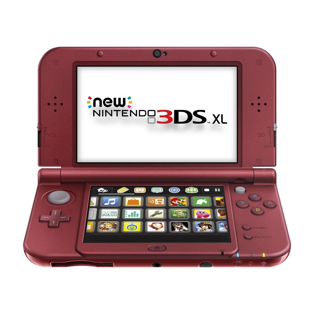 Nintendo New 3DS XL Console (Refurbished) - Red (Retro Fam)
