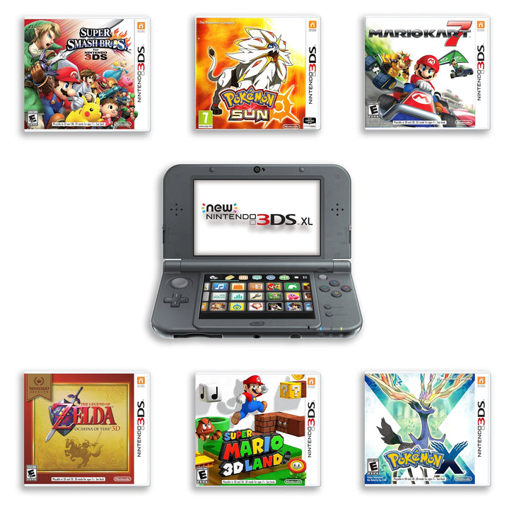 Nintendo New 3DS XL Console with Top Games