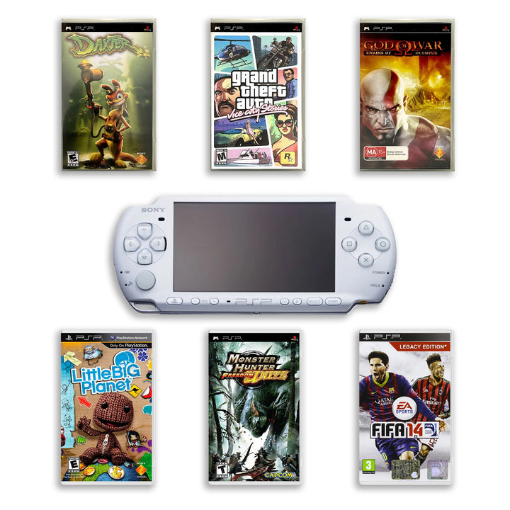 PlayStation Portable PSP 3000 Console with Top Games