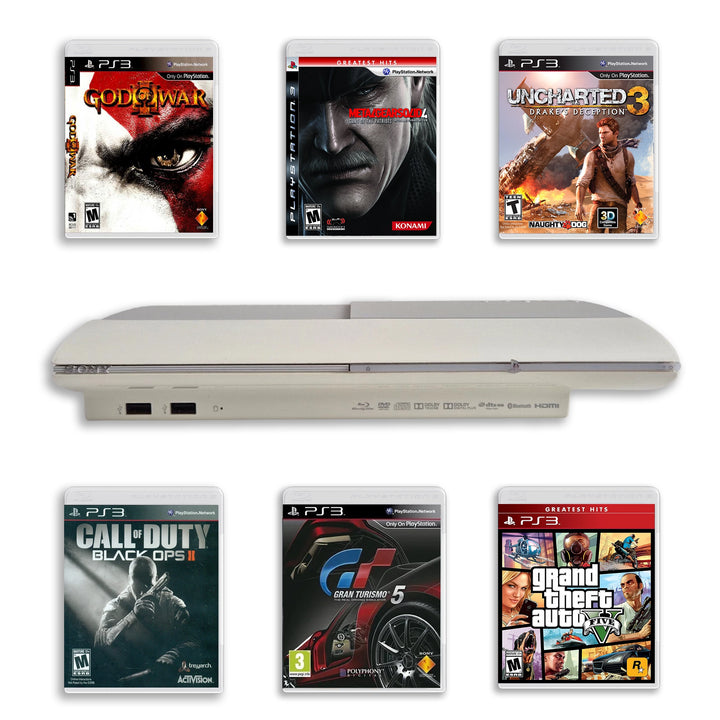 Sony PlayStation 3 Super Slim Console with Top Games