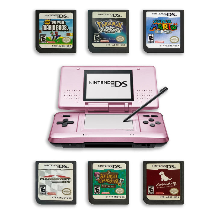 Nintendo DS Original Console Candy Pink With Top Games