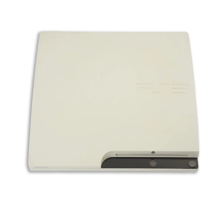 Sony PlayStation 3 Slim Console White Top View