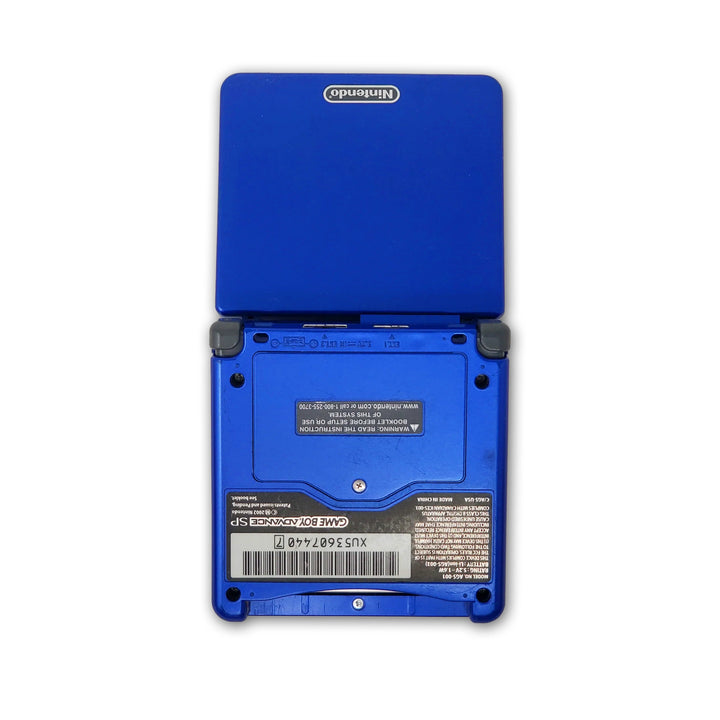 Gameboy Advance (GBA) SP Console Bue Back Side with Bottom Side