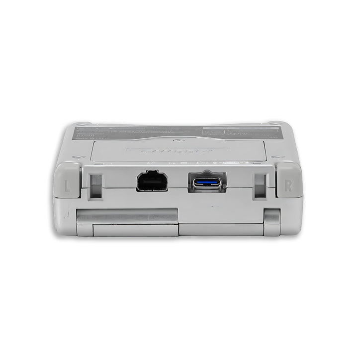 Gameboy Advance (GBA) SP Console SIlver Back Side