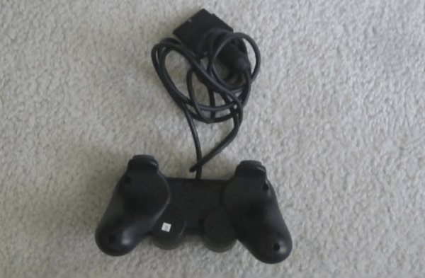 PS2 2 Controller Black 3rd Party - Image 2