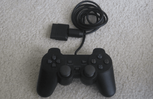 PS2 2 Controller Black 3rd Party - Image 3