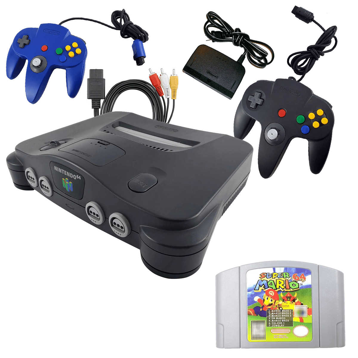 Nintendo 64 (N64) Console Bundle: Super Mario 64 (Retro Fam) - RetroFam
