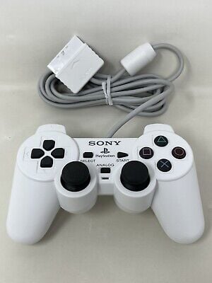 PS2 White Wired Controller (Retro Fam)