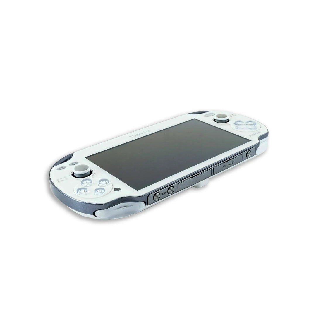 PS Vita 1000 Console White Top View with Side Angle