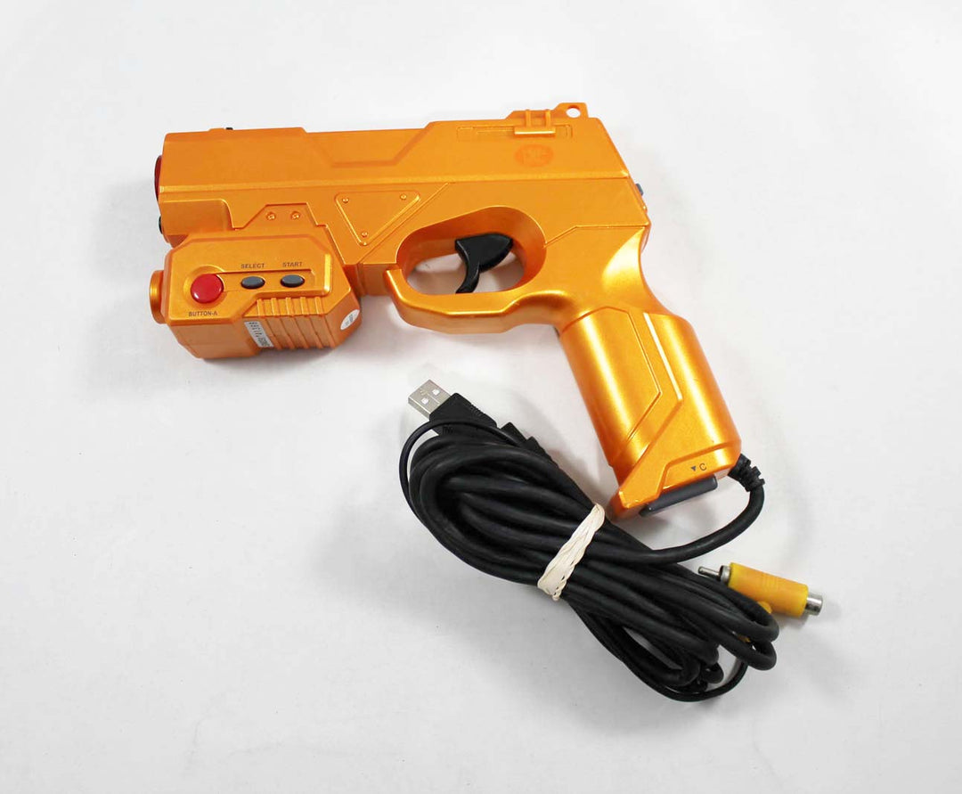 Playstation 2 PS2 Resident Evil 2: Dead Aim Hip Gear Guncon 2 Orange Light Gun (Retro Fam)