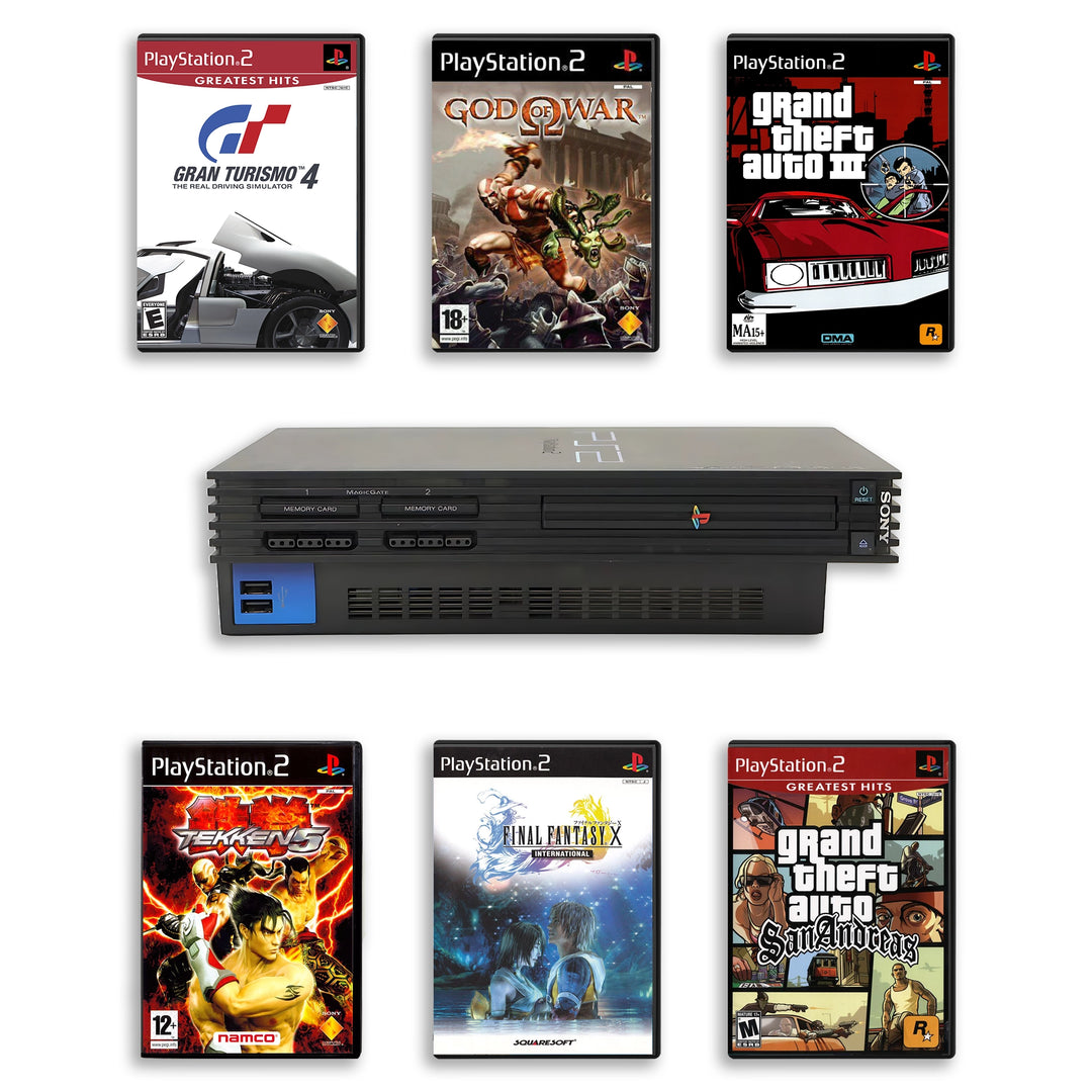 PS2 Fat Console with Top Games