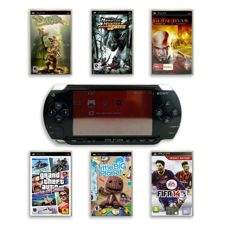 Playstation Portable PSP 1000 Console with Top Games