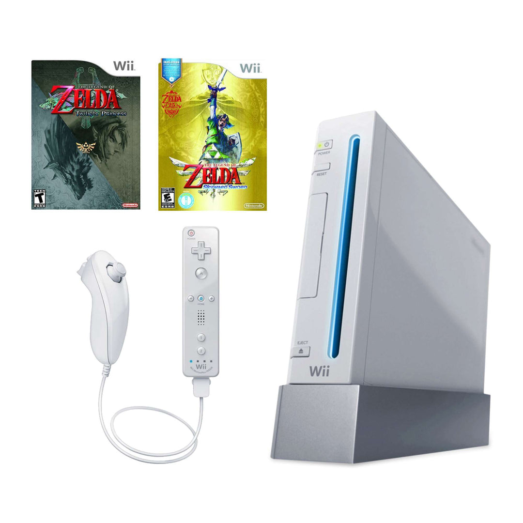 Wii Console: Zelda Twilight Princess & Skyward Sword