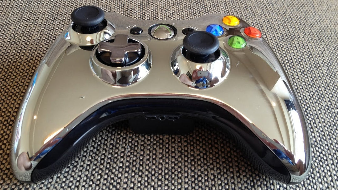 Xbox 360 Chrome Silver Controller (Retro Fam)