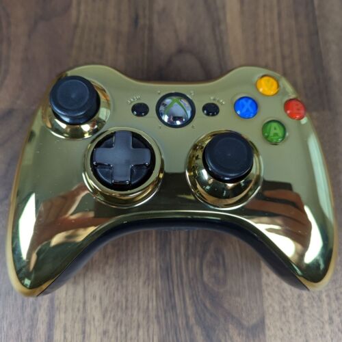 Xbox 360 Gold Chrome Special Edition Controller (Retro Fam)