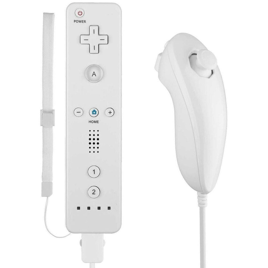 White Wii Controller Remote with Strap – Third-Party