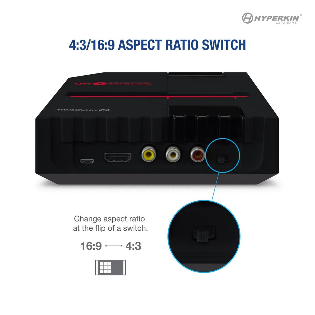 RetroN 1 HD Console Back Side with Aspect Ratio