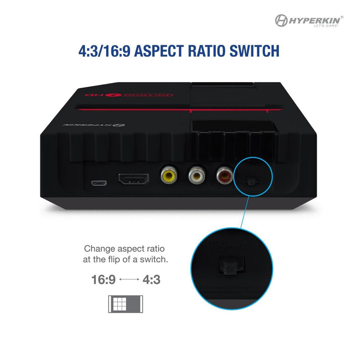 RetroN 1 HD Console Back Side with Aspect Ratio