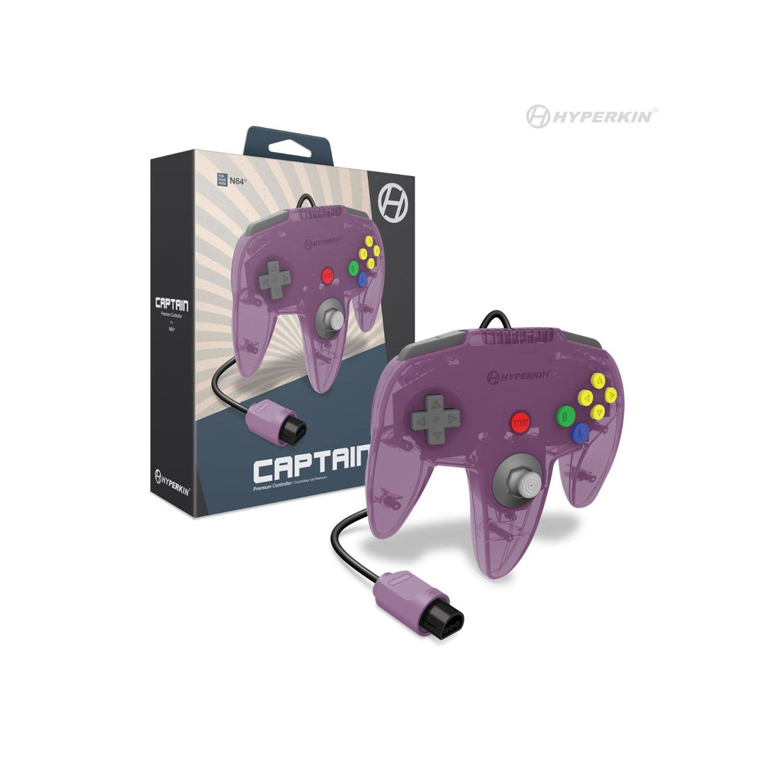 Captain N64 Premium Controller - Amethyst Purple (Retro Fam)
