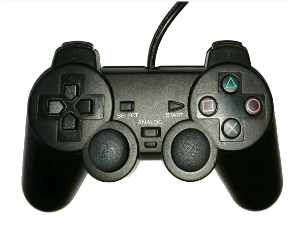 PS2 2 Controller Black 3rd Party