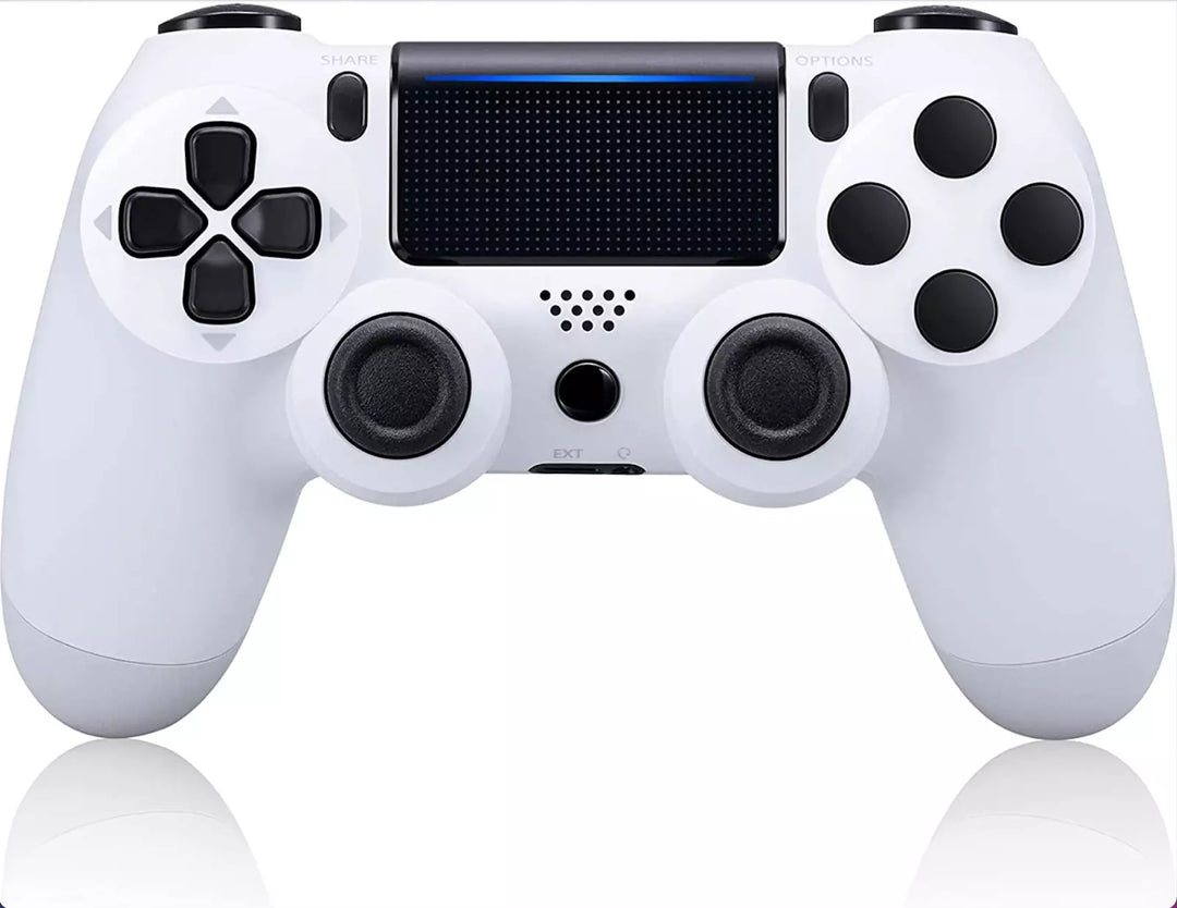 Wireless PS4 Controller (New, Generic) - White (Retro Fam)