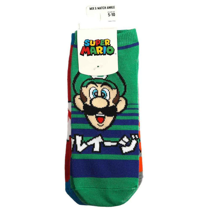 Calcetines tobilleros: Super Mario - Combina y combina (paquete de 5) (Retro Fam)