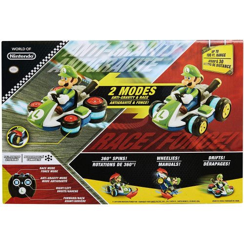 World of Nintendo Mario Kart Mini RC Racer - Luigi (Retro Fam)