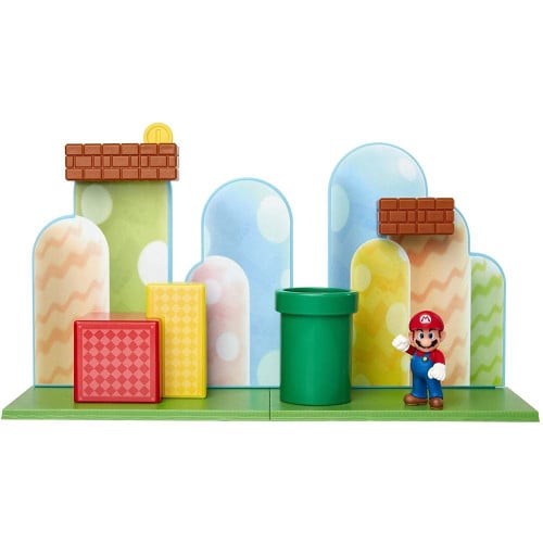 World of Nintendo 2.5" Inch Acorn Plains Playset (Retro Fam)
