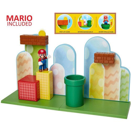 World of Nintendo 2.5" Inch Acorn Plains Playset (Retro Fam)