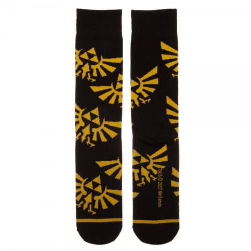 Legend of Zelda Black Crew Socks (Retro Fam)