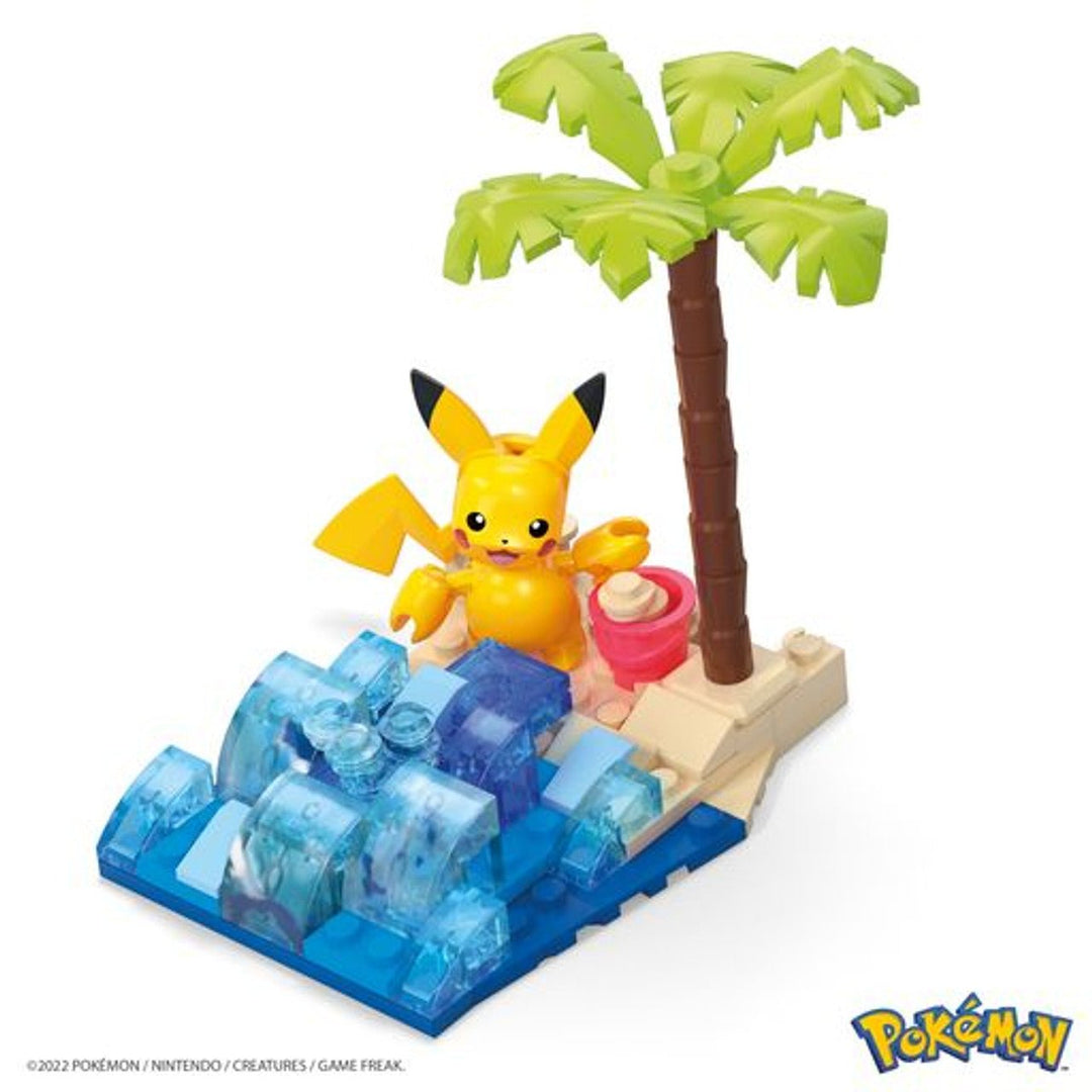Pokémon Mega Construx: Constructor de aventuras - Pikachu en la playa (Retro Fam)