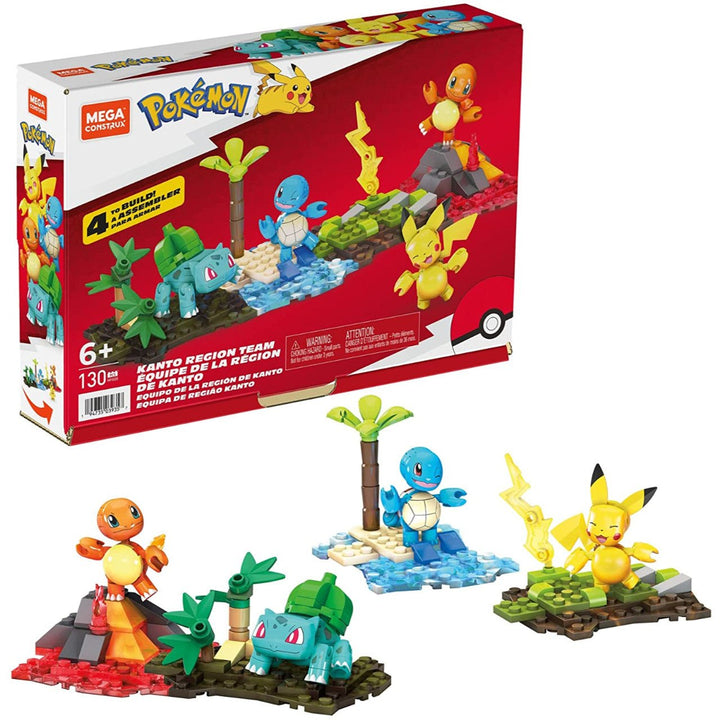 Pokémon Mega Construx : Créateur d'aventures - Équipe de la région de Kanto (Famille rétro)