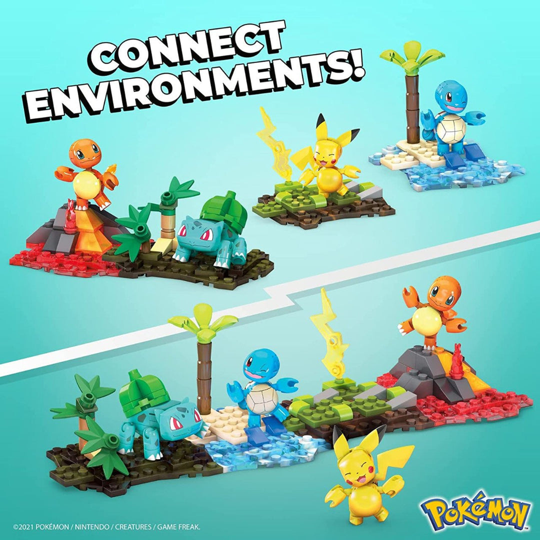 Pokémon Mega Construx : Créateur d'aventures - Équipe de la région de Kanto (Famille rétro)