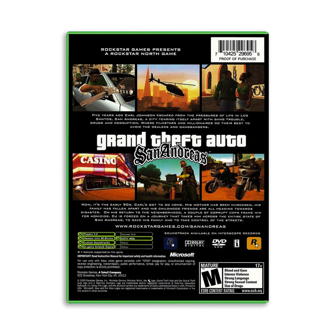 Grand Theft Auto: San Andreas – Xbox Game