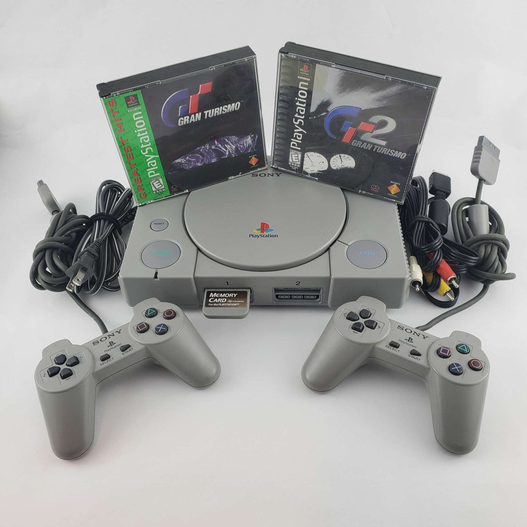 Playstation 1 (PS1) Console Bundle: Gran Turismo 1 & 2