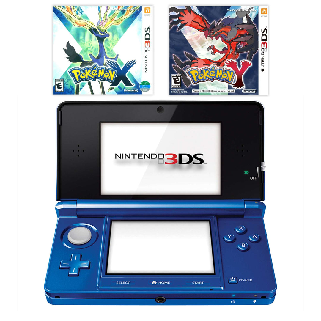 Nintendo 3DS Console: Pokémon X & Pokémon Y - Blue (Retro Fam)