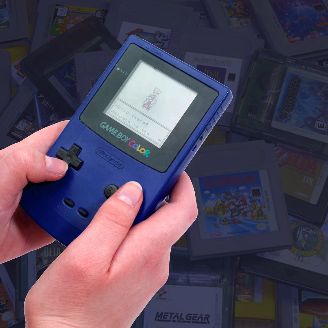 Nintendo Gameboy Color Console: Tetris & Super Mario Bros Deluxe - Blue