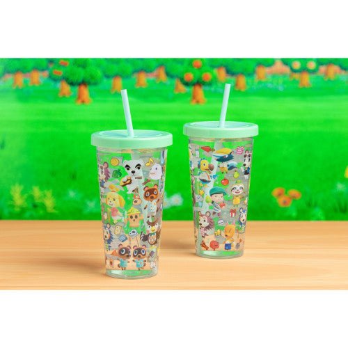 Plastic Cup & Straw - Animal Crossing (Retro Fam)