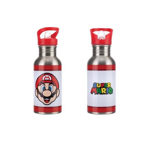 Water Bottle Metal - Super Mario (Retro Fam)