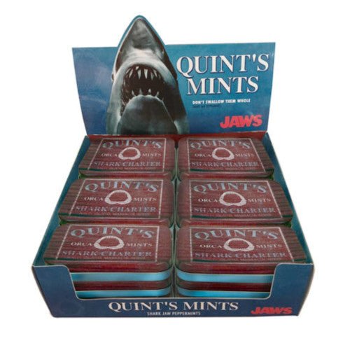 Tiburón: Lata de Quint Mints - Expositor (18) (Retro Fam)