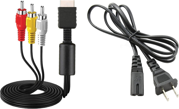 PS1 Power Cord & AV Cable (Retro Fam)