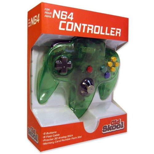 N64 Controller Clear Jungle Green Old Skool