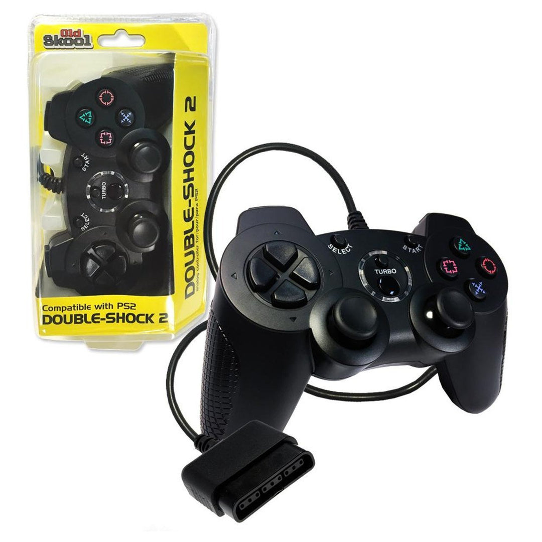 Manette filaire PS2 Double-Shock 2 - Noire (Retro Fam)