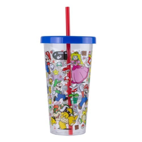 Vaso de plástico y pajita - Super Mario (Retro Fam) - Image 2