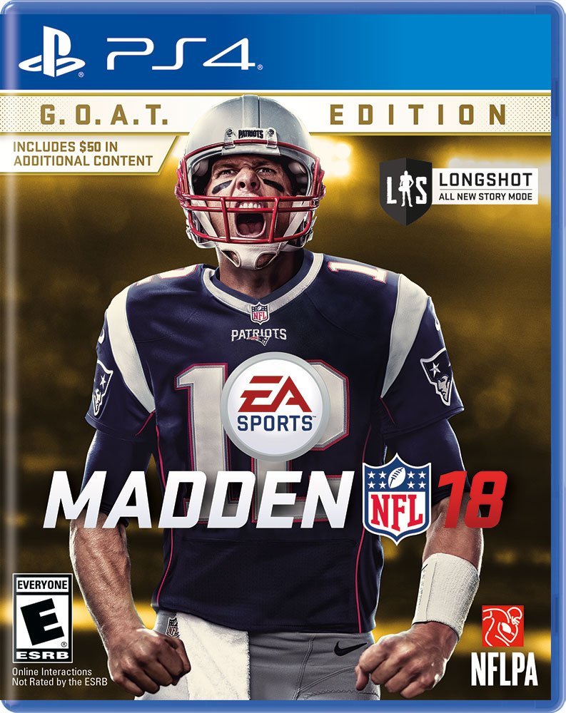 Madden NFL 18 Edición GOAT – Juego de PS4 completo en caja (Retro Fam)