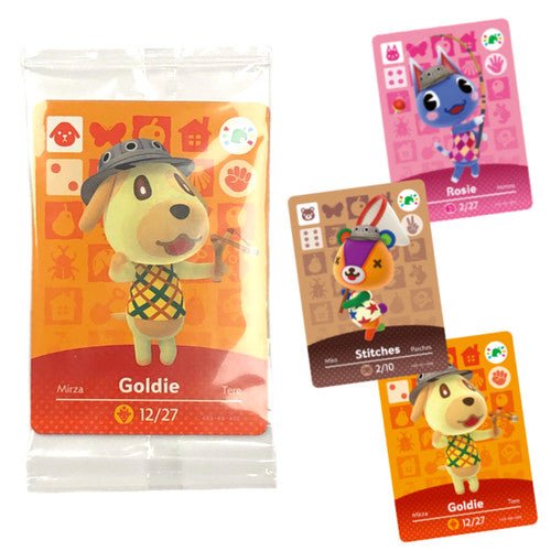 Animal Crossing amiibo Card 3pk - Rosie, Goldie, & Stitches (Retro Fam)