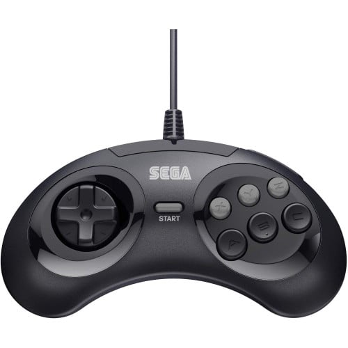 SEGA Genesis 6-button Arcade Original Port Pad Black (Retro Fam)