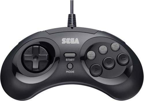 Manette arcade USB 8 boutons SEGA Genesis noire (Retro Fam)